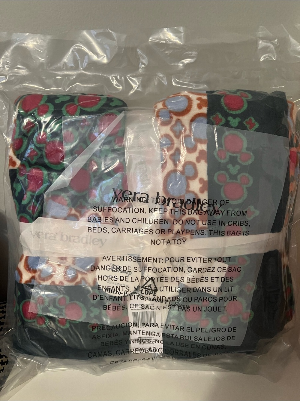 Vera Bradley Mickey Mouse Plush Throw Blanket